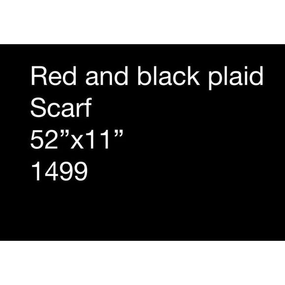 Croft & Barrow Red plaid scarf - Picture 4 of 4